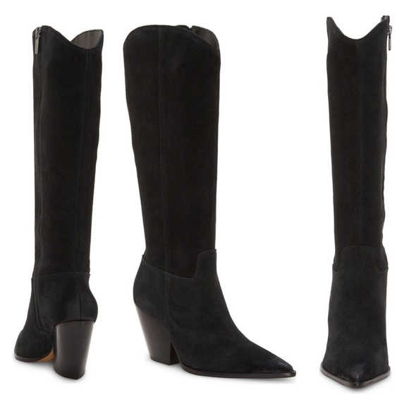 Vince Camuto 🖤 Oyennda Suede Leather Boots - Picture 2 of 15